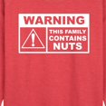 thumbnail image 2 of Instant Message - Warning Family Contains Nuts - Women's Lightweight Terry Pullover, 2 of 6