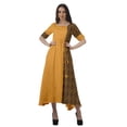 thumbnail image 1 of Moomaya Robe Décontractée en Viscose à Encolure Dégagée Imprimée pour Femmes Robe Midi, 1 of 5