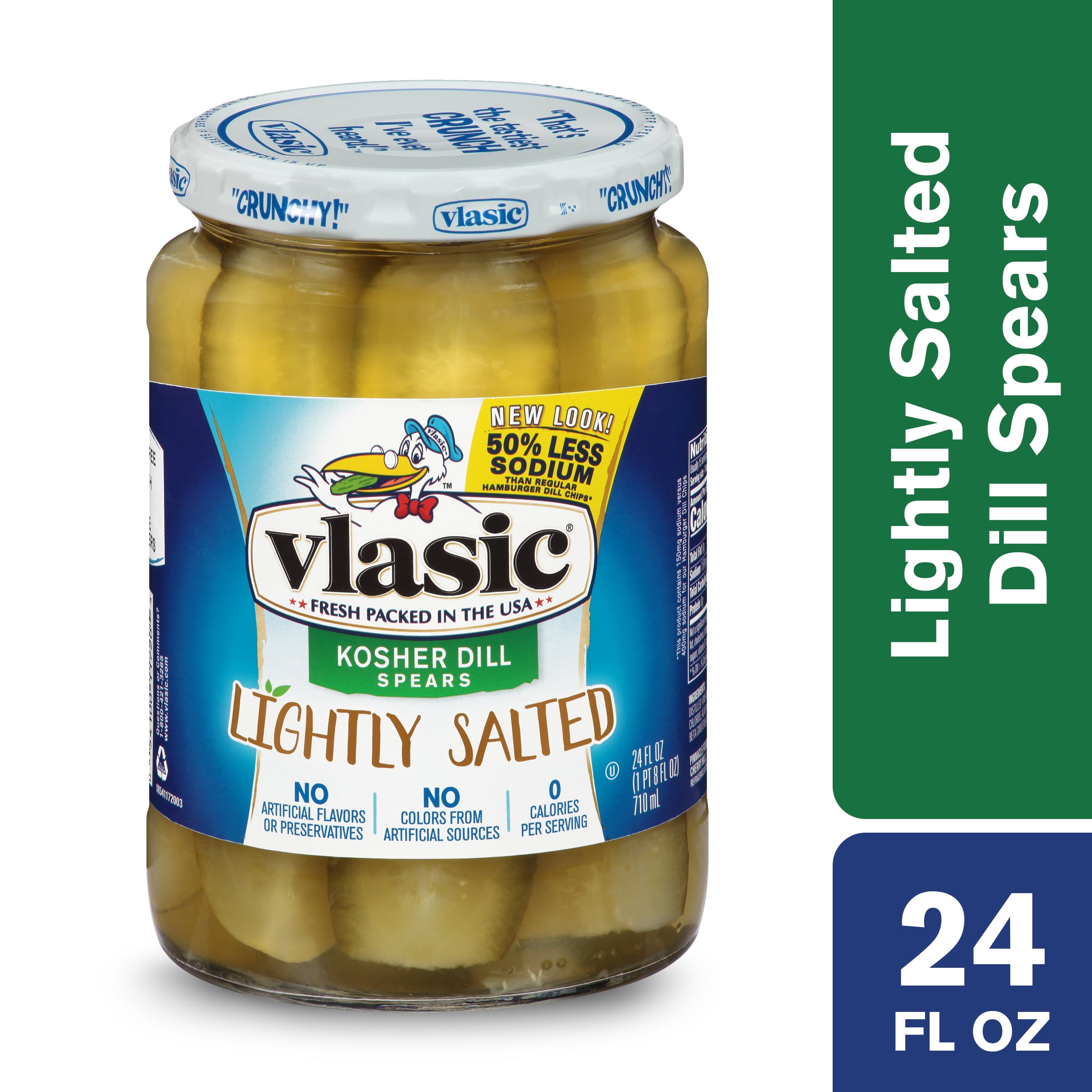 Vlasic Kosher Reduced Sodium Kosher Dill Spears 24 oz