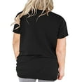 thumbnail image 4 of LANREMON Plus Size Tunics Tops for Womens Casual Short Sleeve Round Neck T Shirts Women Blouse with Pockets Black 18 Plus, 4 of 8