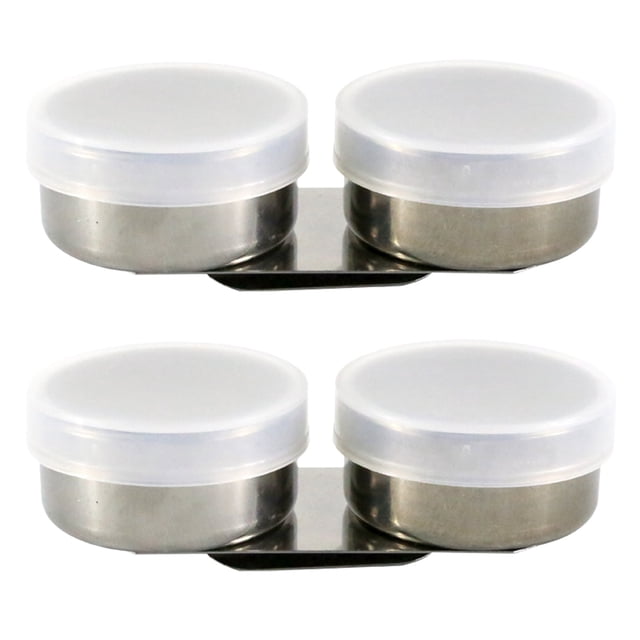 Miangastore 2pcs Oil Color Mixing Cups Color Mixing Pot Pen Brush Washing Pot with Lids