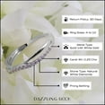 thumbnail image 4 of Dazzlingrock Collection 0.25 ctw Round Lab Grown White Diamond Wedding Guard Contour Band for Women in 14K Solid White Gold Size 5.5, 4 of 6