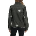 thumbnail image 3 of INSPIRE CHIC Denim Jacket for Women's Frayed Washed Button Down Jean Jacket with Pockets, 3 of 5