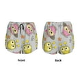thumbnail image 5 of Picia Cartoon Owls Pattern Women's 2 in 1 Athletic Running Shorts High Waisted Workout Casual Gym Sweat Shorts with Comfy Liner Zipper Pockets-XX-Large, 5 of 9