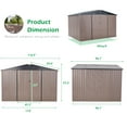 thumbnail image 3 of YODOLLA 10 x 8 ft. Outdoor Metal Storage Shed with Sliding Roof & Lockable Door, 3 of 9