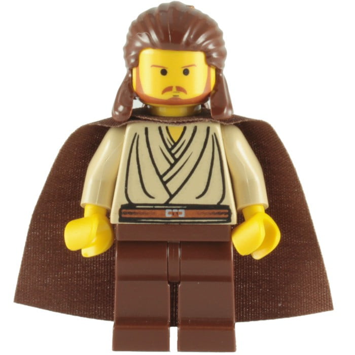 LEGO Star Wars Minifig Head Beard with Brown Trim Beard - Qui-Gon Jinn