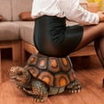 thumbnail image 3 of 18.11" Large Turtle Garden Statue-Realistic Resin Tortoise Sculpture for Outdoor Patio,Lawn & Yard Decor,Patio Seat Porch,Simulated Art Piece,Brown, 3 of 8