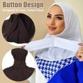 thumbnail image 5 of Instant Scarf For Women,Muslim Flexible Turban with Buttons Ready to Wear Easy,Chic Sport Jersey Hijab Head Scarf, 5 of 7