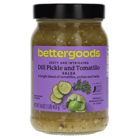 bettergoods Dill Pickle and Tomatillo Salsa, 16 oz