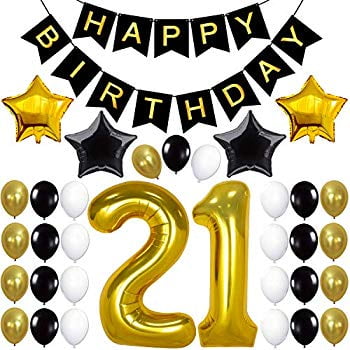 21st BIRTHDAY DECORATIONS PARTY SUPPLIES - 21st Birthday Balloons | 21 ...