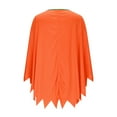 thumbnail image 5 of Kilaqueen 3 PCS Halloween Pumpkin Costume for Women/Girl, Glow in the Dark Pumpkin Poncho with Headband & Candy Bag, Adults/Kids Pumpkin Cape Halloween Outfit Family Matching Halloween Poncho Set, 5 of 8