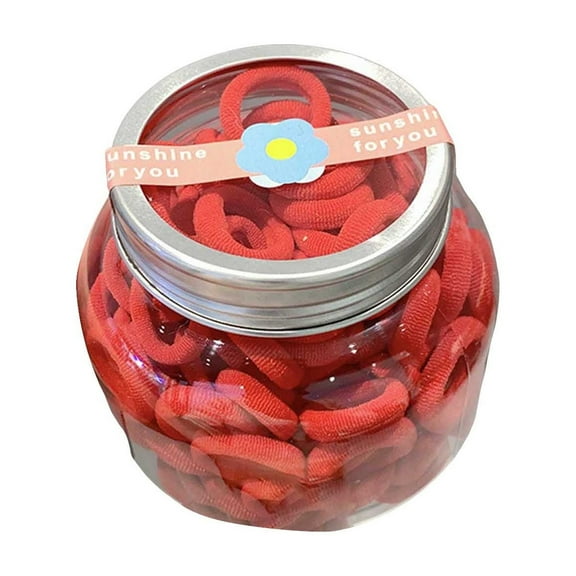 Hair Rope Pack of 100 - Thick Soft Elastic Seamless Hair Bands for Ponytails for Both Men and Women