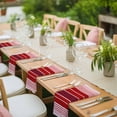 thumbnail image 3 of Red Striped Cloth Napkins, Modern Minimalist Gradient Lines Country Washable and Reusable Dinner Napkins Set of 8, Table Napkin for Kitchen Party Birthday Wedding Hotel Housewarming 20"x20", 3 of 8