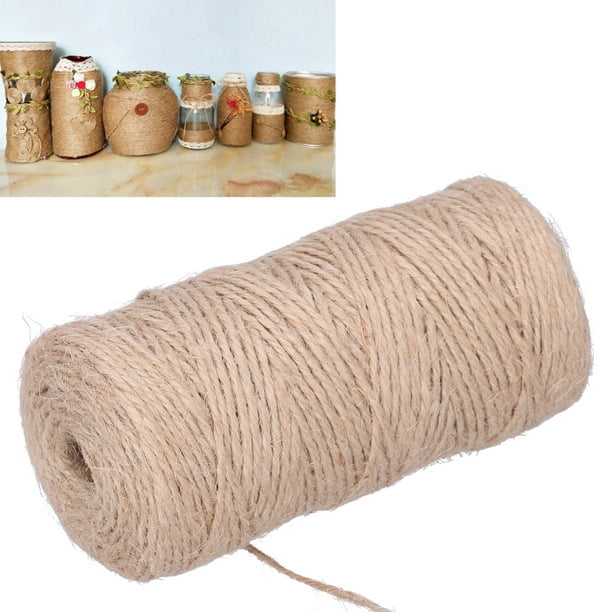 Keenso 2mm Cotton Rope,Hemp Rope Khaki Braided Cotton 2mm Thick Rope Hand‑ Made Woven Decorative Rope 100 Meters,Weave String 