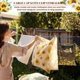 thumbnail image 5 of SEANATIVE Wood Sunflower Clothespin Bag with Hanging Hook House Clothespin Organizer Clothes Pin Bag Outside Clothes Pins Bag Xmas Decor Christmas Clothes Pin Bag, 5 of 7