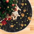thumbnail image 5 of GZHJMY Halloween Tree Skirt Pumpkin Dance Xmas Tree Skirt Floor Door Round Mat Decorations for Holiday Party Home Christmas Day Ornaments, 35.4", 5 of 6