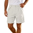 thumbnail image 3 of MHOSTAFH Men's Loose Fit Shorts Casual Pleated Summer Vacation Beach Shorts Stretch Dress Golf Shorts with Pockets, 3 of 9