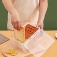 thumbnail image 2 of 4X Airtight Bread Storage Containers Bread Box Plastic Reusable Loaf Cake Clear Bread Dispenser Freshest Bread Bin, 2 of 6