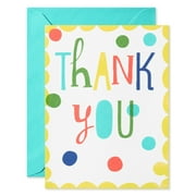 American Greetings Thank You Stationery with Envelopes, Multi-color Dots (20-Count)