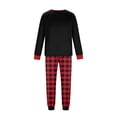 thumbnail image 5 of Family Christmas Pajamas Matching Set Christmas Snowflake Plaid Printed Soft Sleepwear Holiday Pjs Loungewear, 5 of 6