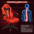 SeekFancy Ergonomic Gaming Chair Video Game Chairs PU Leather Computer Office Desk Chair, Red
