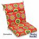Blazing Needles Spun Polyester Outdoor Squared Seat/Back Chair Cushion-Color:Alinea Pompeii