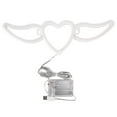 thumbnail image 2 of Fyydes Wall Decoration Neon Lights Heart Shaped Wings Neon Sign Heart Shaped Neon Light Safe Energy Saving Dual Power Heart Shaped Wings Neon Sign for Valentine's Day Wedding, 2 of 10