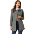 thumbnail image 1 of Abrigo Largo De Invierno Con Cuello Peter Pan Y Doble Botonadura Para Mujer Gris oscuro XS, 1 of 7