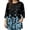 Cyan, variant on GIPQJK Plus Size Tunic Tops for Women 3/4 Length Sleeve Crewneck Loose Shirts Basic Floral Tunic Tops Casual Lightweight Blouses with Pockets,Blue 4XL