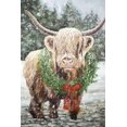 thumbnail image 3 of Vache de Noël Highland - Toile 24"x36 Pouces - Impression sur Demande, 3 of 5