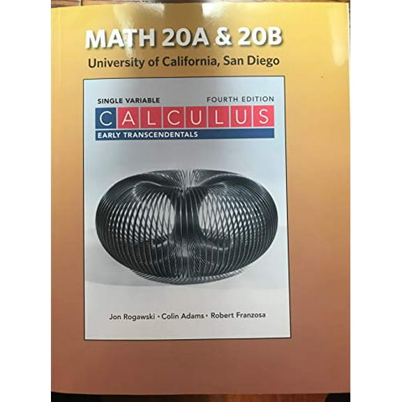 Pre-Owned Single Variable Calculas Early Transcendentals Fourth Edition For Math 20 A & 20 Paperback