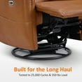 thumbnail image 4 of MCombo Electric Faux Leather Recliner Chair, Lumbar Support Swivel, Orange, 4 of 9
