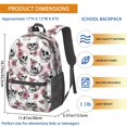 thumbnail image 3 of Skull and Flower Gothic Pattern 17" School Backpacks for Teens,Waterproof Oxford Fabric,S-Shape Padded Straps for School,Travel,Hiking,Camping, 3 of 6