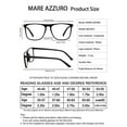 thumbnail image 7 of MARE AZZURO Mens Large Blue Light Blocker Reading Glasses +6.0 Light Computer Readers 0 1.0 1.25 1.5 1.75 2.0 2.25 2.5 2.75 3.0 3.5 4.0 5.0 6.0 (Black, 6.00) Composite Lens, 7 of 7