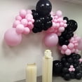 thumbnail image 2 of MOXMAY 133pcs Pink Black Balloon Garland 18In 10In 5In Latex Balloons Arch Kit for Baby Shower Bridal Shower Birthday Party Decors, 2 of 3