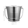 thumbnail image 2 of BRIGHTFUFU 1Pcs Stainless Ice Bucket Stainless Steel Portable Cooling Round Silver 12.0*5.3*4.3in, 2 of 8