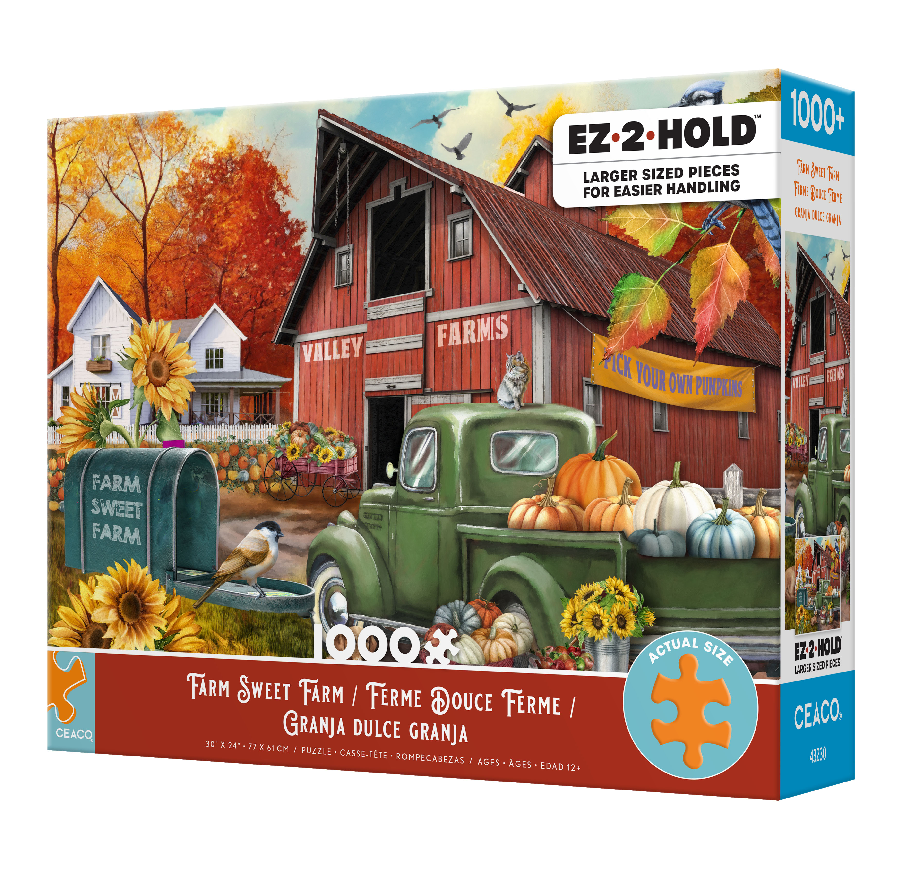 Ceaco Farm Sweet Farm (Tom Wood) Interlocking Jigsaw Puzzle