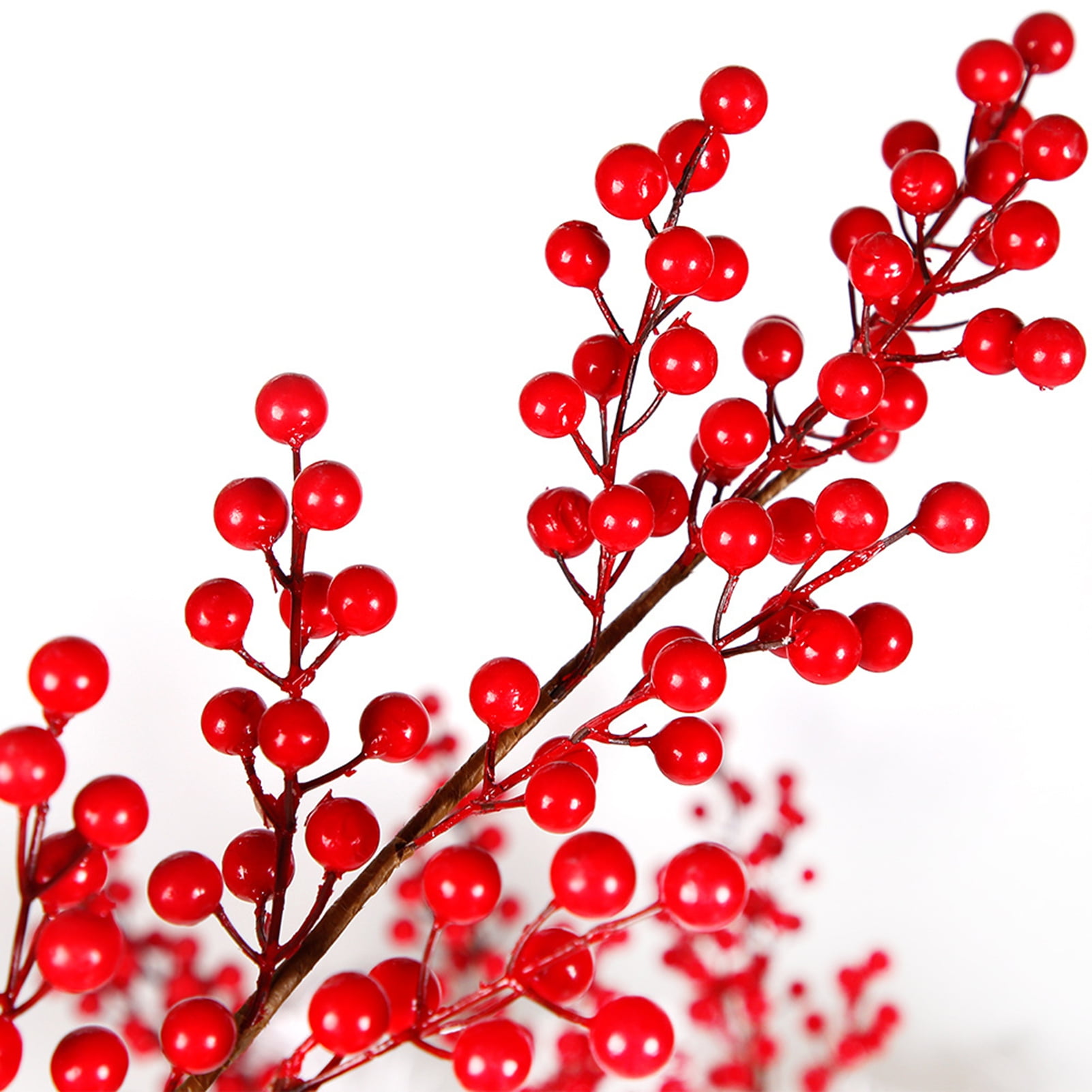 Red Waterproof Holly Berry Stems with 35 Lifelike Berries, 19-Inch, Festive Holiday Decor, Trees, Wreaths, & Garlands, Christmas Berries, Home & Office Decor (Set of 72)