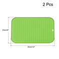 thumbnail image 2 of Unique Bargains Silicone Dish Drying Mat Set, 2 Pcs 12' x 9' Under Sink Drain Pad Suitable for Kitchen Counter, Drawer - Green, 2 of 5