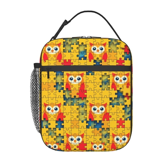 Owl Lunch Bag,Insulated Lunch Box Portable Reusable Tote Bags Lunchbox Cooler Bento Box Meal Prep Box Women Men For Travel Picnic Office Work