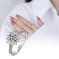 thumbnail image 1 of Ring Sunflower One Live Ring Open Open Adjustable Ring Fashionable And Versatile High End Open Ring Encrusted Sparkling Adjustable Open Fashion Ring, 1 of 6