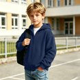 thumbnail image 6 of Nugftut Sweatshirts for Boys Corduroy Full-Zip Hooded Long Sleeve Sweatshirts Size 3-4 Navy, 6 of 7