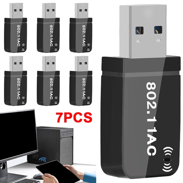 7 Uds Tarjeta Red 1300Mbps Dongle Receptor Compatible Con Windows 7/8/8.1/10/11