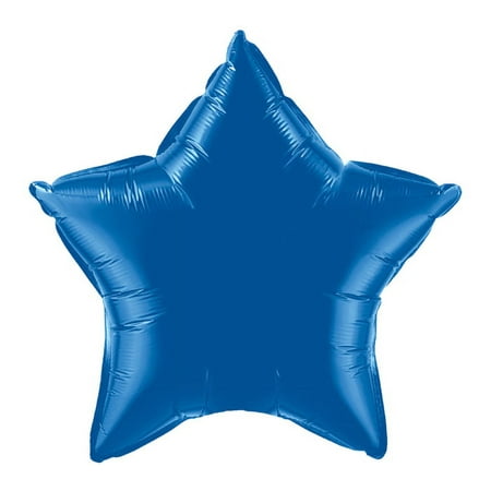Qualatex Star Shape Party Decorations Mylar 20" Jr Shape Foil Balloon, Dark Blue