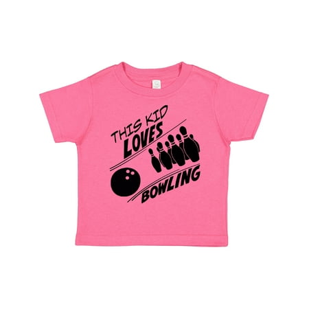 

Inktastic This Kid Loves Bowling Gift Toddler Boy or Toddler Girl T-Shirt