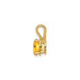 thumbnail image 2 of 14k Yellow Gold Citrine Pendant Necklace for Women, Round Faceted Solitaire Gemstone, Minimalist November Birthstone, Fine Dainty Jewelry Accessory, 2 of 6
