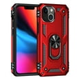 thumbnail image 2 of iPhone 11 Pro Case, Ring Holder Kickstand Full Body Shockproof Magnetic Car Mount Hybrid Rugged Protective Phone Cover, Red, 2 of 8