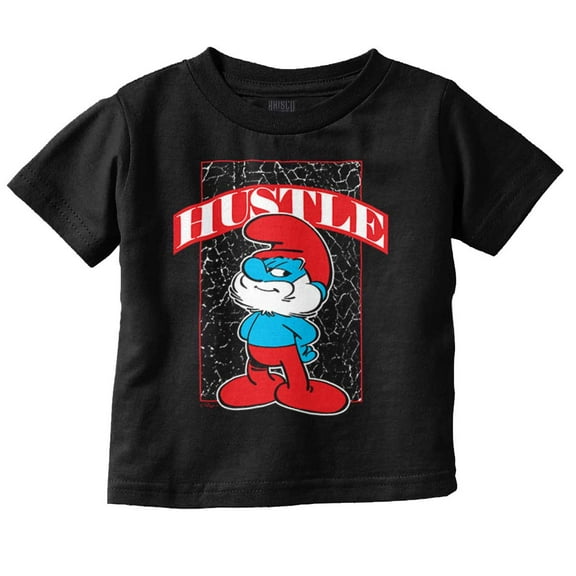 Papa Smurf Cartoon Hustle Attitude Toddler Boy Girl T Shirt Infant Toddler Brisco Brands 6M
