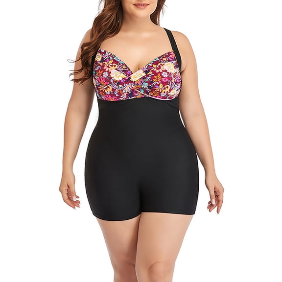 Vedolay Women'S One-Piece Swimsuits Women Tummy Control One Piece Swimsuits Push Up Bathing Suits Halter Vintage Swimwear,Red XL