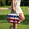thumbnail image 4 of Yuyamidu Golf Cart Seat Covers with Front Pockets Soft Golf Cart Seat Towel Blanket for 2 Passenger Seats All Weather Protection, 4th of July, 4 of 8